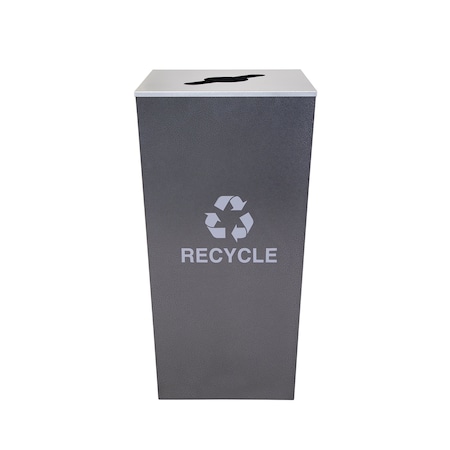 Ex-Cell Kaiser 34-Gal. Recycle Receptacle - Steel, Hammered Charoal RC-MTR-34 R HCCL